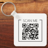 Porte-clés Minimalist QR Code Scan Me Business (Recto)