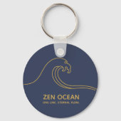 Porte-clés Minimalist Zen Wave | Abstract Ocean Line (Recto)
