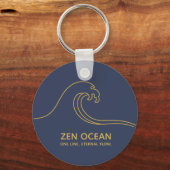 Porte-clés Minimalist Zen Wave | Abstract Ocean Line (Recto)
