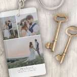 Porte-clés Minimaliste 3 photos Mariage garde-photos<br><div class="desc">Profitez de vos photos mariages préférées partout où vous êtes</div>