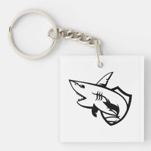 Porte-clés minimaliste à motif de requin