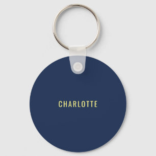 Porte-clés Minimaliste Classique Professionnel Nom de Couleur