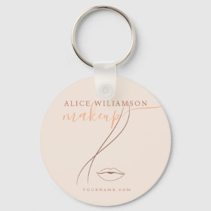 Porte-clés Minimaliste Ligne Artistique Chic Maquillage Teint