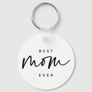 Porte-clés Minimaliste Meilleure maman jamais élégante Typogr