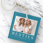 Porte-clés Minimaliste moderne chic Best Friends BFF Photo<br><div class="desc">Design is composed of fun and playful typographiy with sans serif and serif font. Add a custom photo.</div>