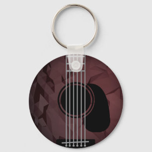 Porte-clés minimaliste moderne de musique de guita