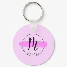 Porte-clés minimaliste romantique à coup de pincea