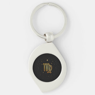 Porte-clés minimaliste Vierge Zodiaque en Or