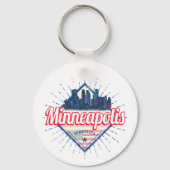 Porte-clés Minneapolis Minnesota USA Skyline États-Unis (Recto)