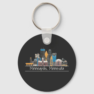 Porte-clés Minneapolis, MN Porte - clé Skyline