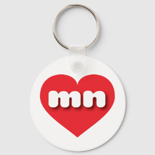 Porte-clés Minnesota coeur rouge - J'aime les hommes