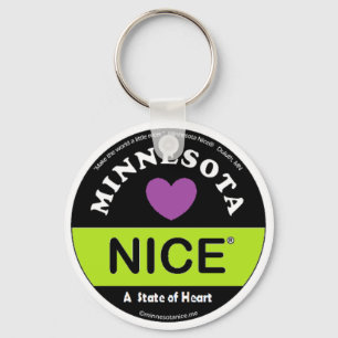 Porte-clés " Minnesota Nice -a State of Heart" Keychain