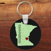 Porte-clés Minnesota Porte - clé avec coeur (Recto)
