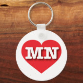 Porte-clés Minnesota Red Heart - J'aime MN (Recto)