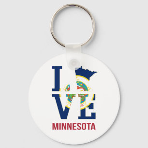 Porte-clés Minnesota State USA Love
