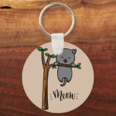 PORTE-CLÉS MINOU CHAT DANS L'ARBRE (Recto)