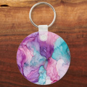 Porte-clés Mint Aqua Pearl Marbre or (Verso)