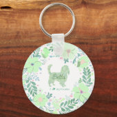 Porte-clés Mint Green Cavalier King Charles Spaniel Custom (Recto)