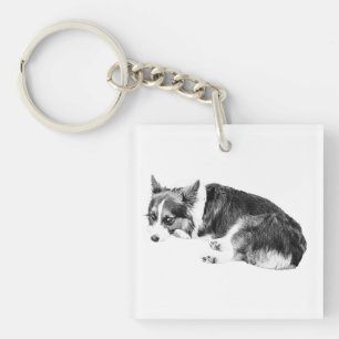 Porte-clés Minuscule Corgi, Carré Fidèle