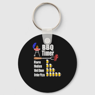 Porte-clés Minuteur de barbecue drôle - cadeau de barbecue gr
