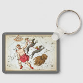 Porte-clés Miroir d'Urania, Carte céleste d'astronomie vintag (Recto)
