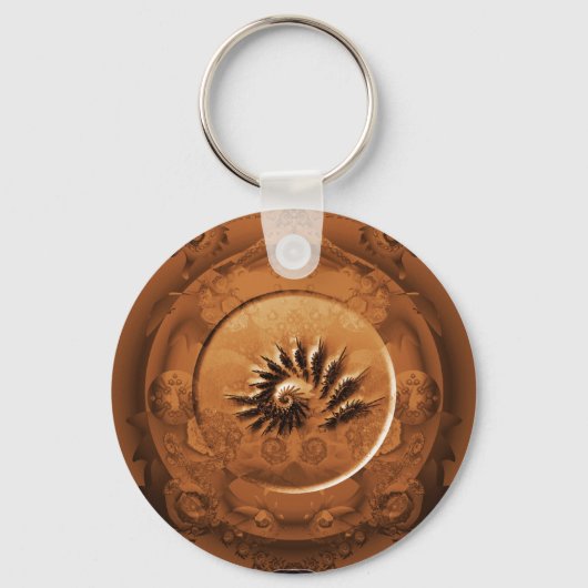Porte-clés Miroir fractal fossile (Recto)