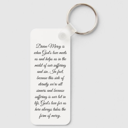 Porte-clés Miséricorde divine (Verso)