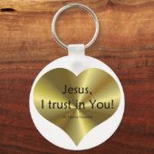 Porte-clés Miséricorde divine : Jésus Je fais confiance en To (Recto)