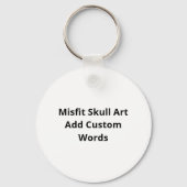 Porte-clés Misfit Skull Creative Character Art Style Keychain (Verso)