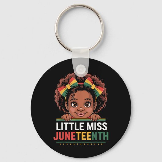 Porte-clés Miss Juneteenth Freedom Black American African Gir (Recto)