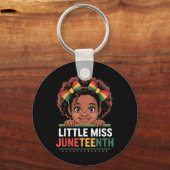 Porte-clés Miss Juneteenth Freedom Black American African Gir (Recto)