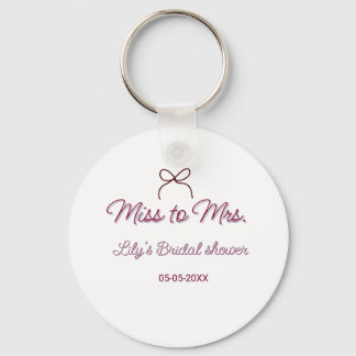 Porte-clés Miss to Mrs enterrement de vie de jeune fille ajou