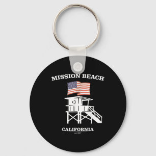 Porte-clés Mission Beach Shirt Retro San Diego California Bea