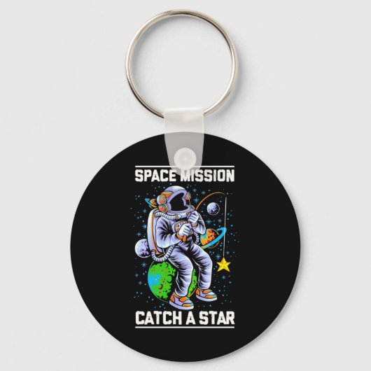 Porte-clés Mission spatiale astronaute Attraper une étoile (Recto)