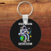 Porte-clés Mission spatiale astronaute Attraper une étoile (Recto)