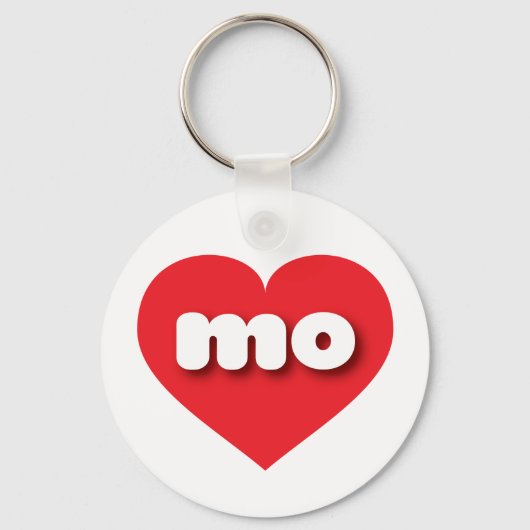 Porte-clés Missouri coeur rouge - I love mo (Recto)