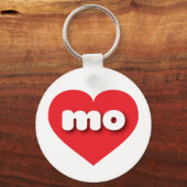 Porte-clés Missouri coeur rouge - I love mo (Recto)