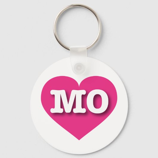 Porte-clés Missouri Hot Pink Heart - J'aime MO (Recto)