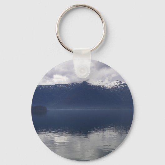 Porte-clés Misty Alaskan Sea dans les tons bleu (Recto)