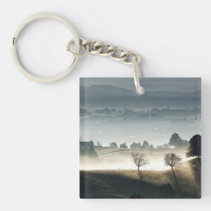 Porte-clés Misty Suisse Paysage rural