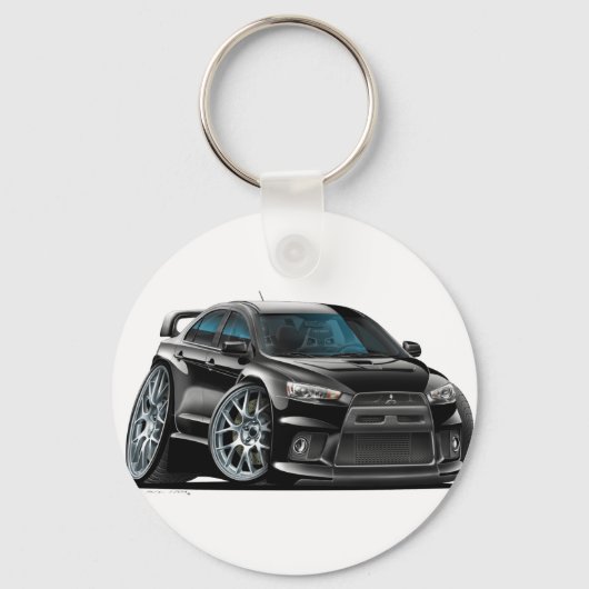 Porte-clés Mitsubishi Evo Black Car (Recto)
