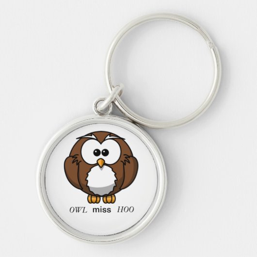 Porte-clés Mlle vous porte - clé de hibou (Devant)