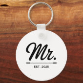 Porte-clés Mme Est. 2025 Je Viens De Marier Mr Et M (Recto)