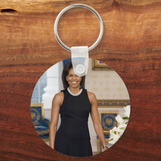 Porte-clés Mme ObamaPortrait (Recto)