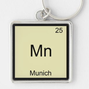 Porte-clés Mn - Munich Drôle de symbole d'élément de chimie T