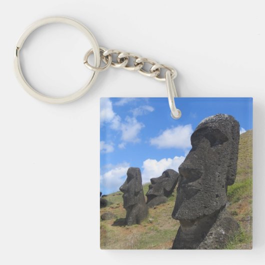 Porte-clés Moai chez Rano Raraku, île de Pâques (Devant)