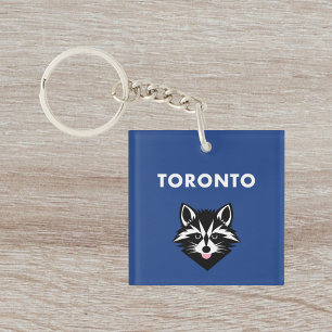 Porte-clés Mocage mignon amusant Toronto Raccoon Couleur fonc