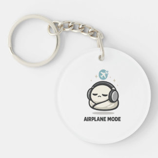 Porte-clés Mode Avion Activé - Personnage Fatigué Mignon avec