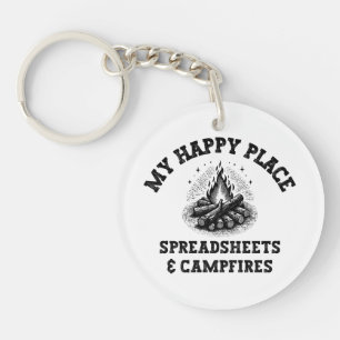 Porte-clés Mode Camping : Hors Grille - Drôle Comptable Don