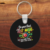 Porte-clés Mode de test sur le test Jour de motivation Enseig (Recto)